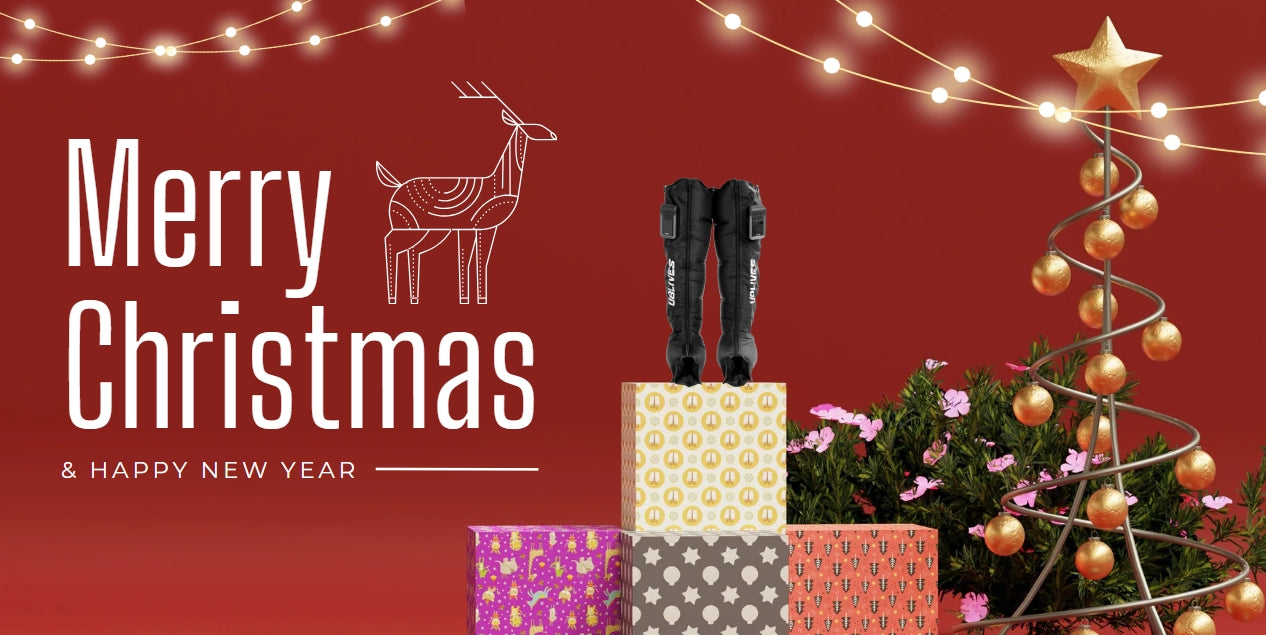 Air compression boots effectively treat the pain caused by standing for a long time on Christmas